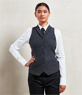 Premier Ladies Herringbone Waistcoat